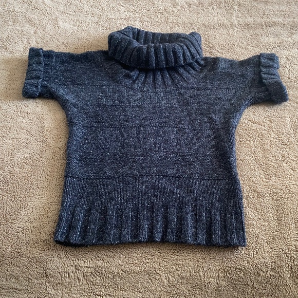 NWOT Twik Charcoal Short Sleeved Turtleneck Sweater, Size S - Picture 1 of 8